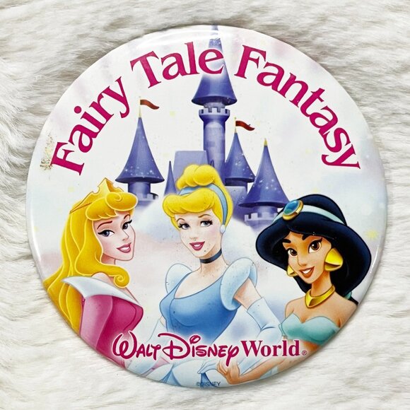 🔮 5/$25 Vintage Disney World Fairy Tale Fantasy Aurora Cinderella Jasmine Pin - Picture 1 of 2